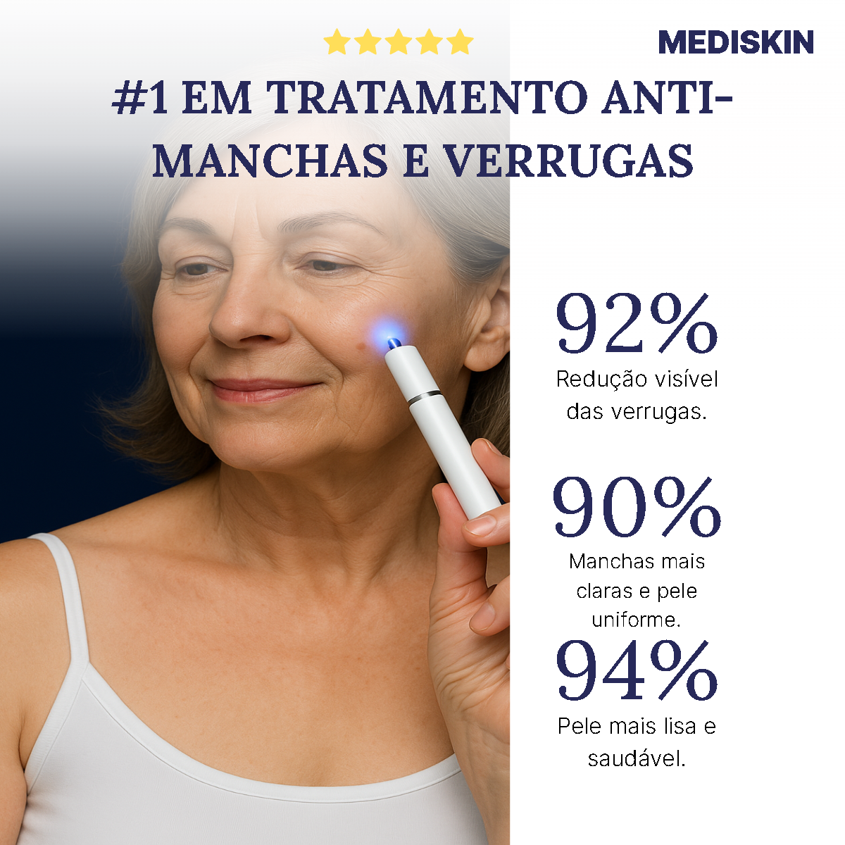 MediSkin Laser – Elimine Manchas e Verrugas | Resultados Rápidos