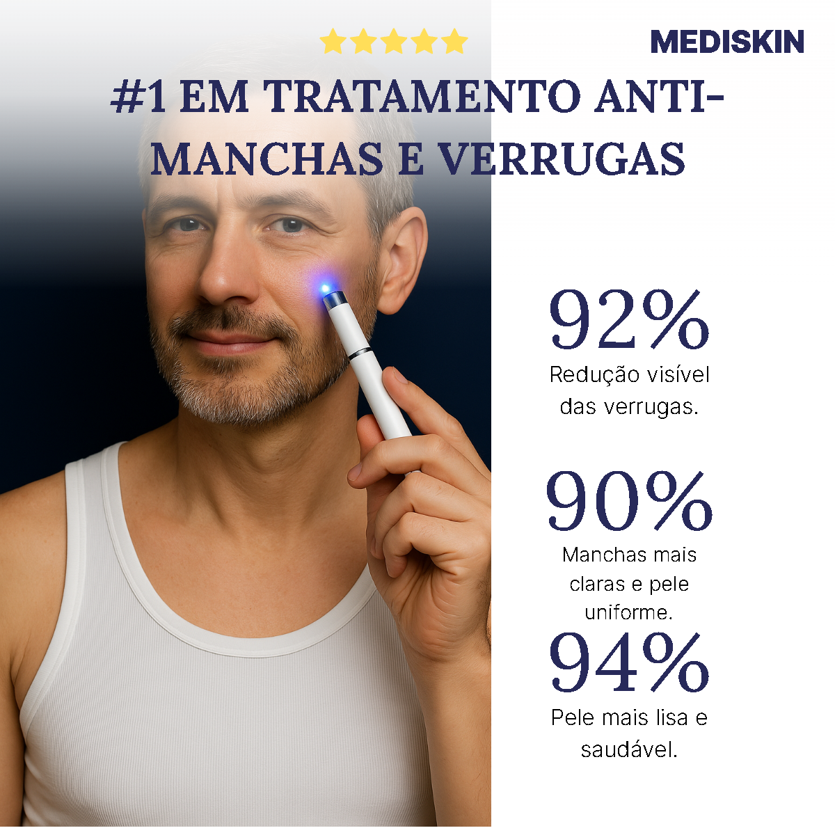 MediSkin Laser – Elimine Manchas e Verrugas | Resultados Rápidos